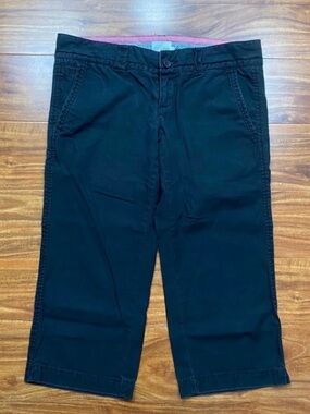 Vintage Tildon Juniors 90's Black Chino Lowrise Capri Pant Size 9 Casual Beach